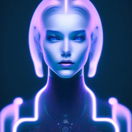 A beautiful portrait of a rabitt white neon color scheme, high key lighting, volumetric light high details psychedelic background