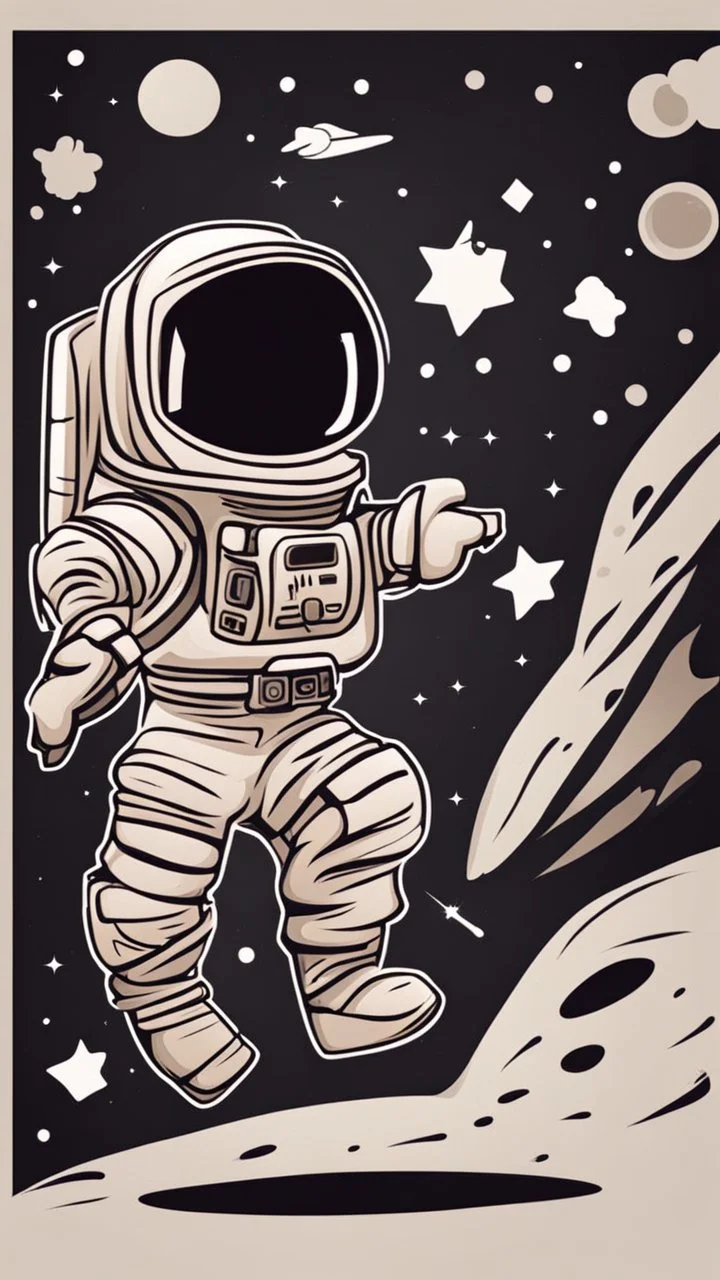 space cartoon stylized background