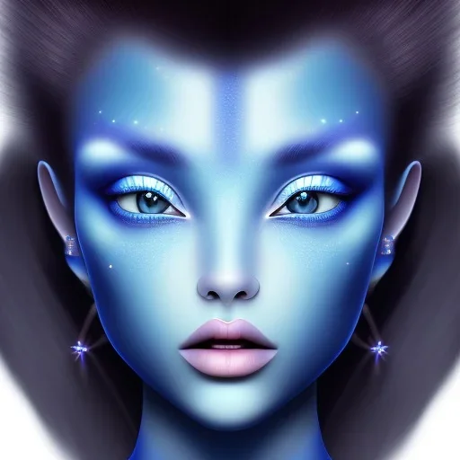 Man Blue Wearing make up avatar pandora