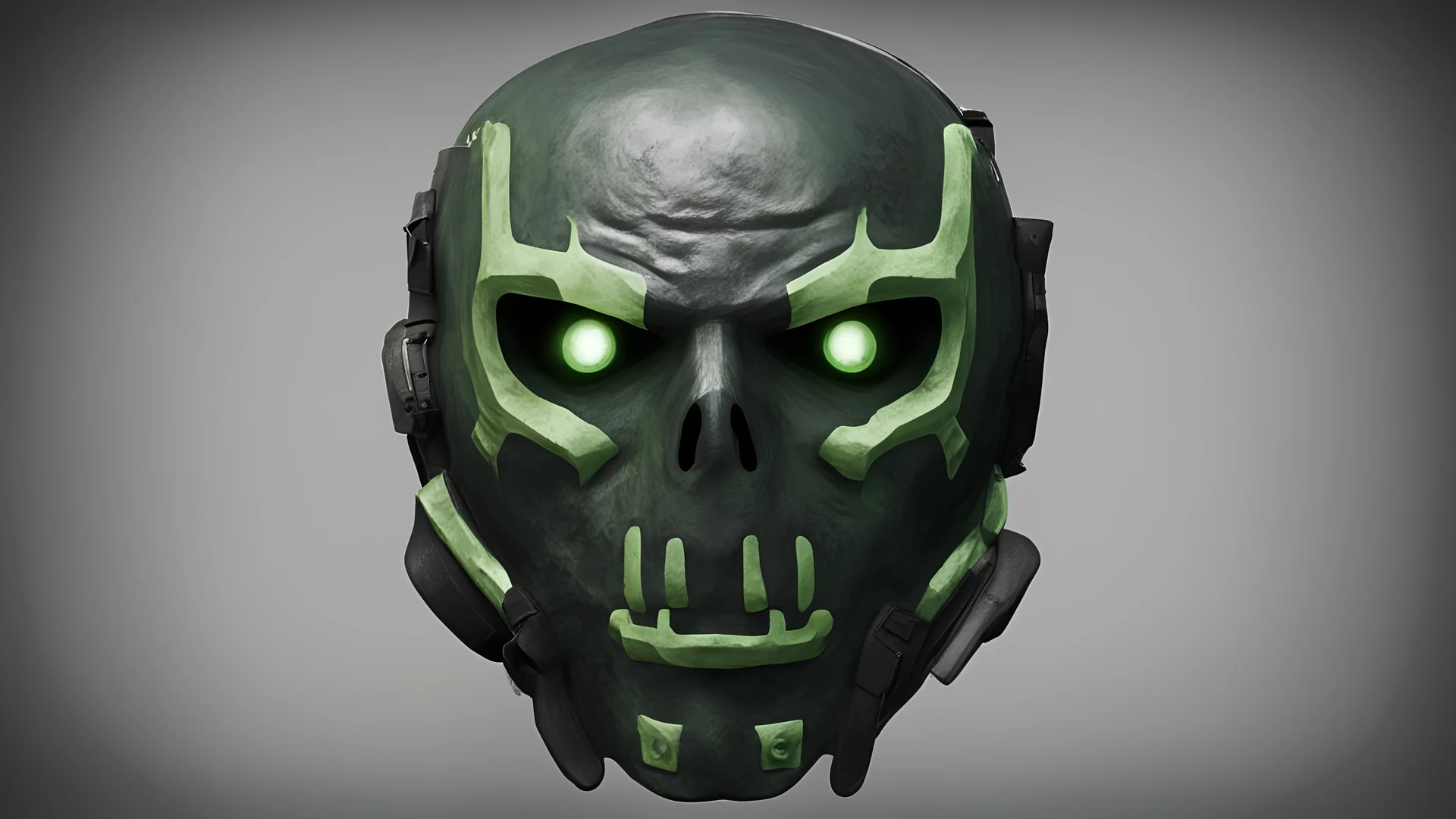ghost mask from call of duty that made of 1100010001111001 make the nombers green and the back grownd black 2d