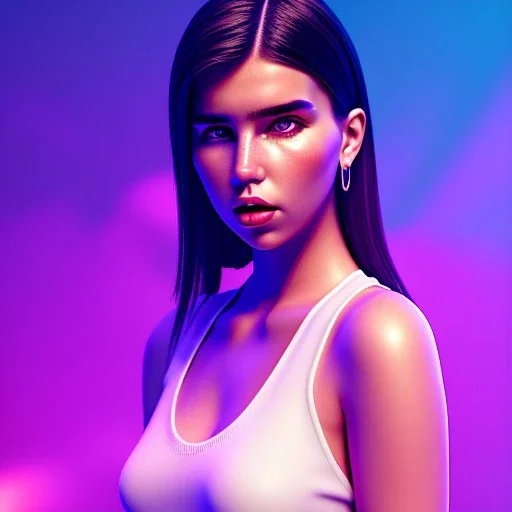 Mystery dua lipa, Ambiance dramatique, dramatic lighting, volumetric lighting, concert background, hyperrealisme, 8k, high quality, lot of details, fit within portrait