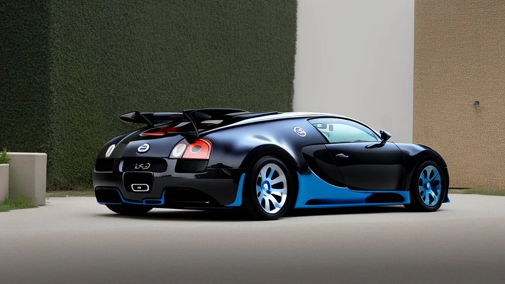 bugatti veyron rear view, with an epic Spoiler