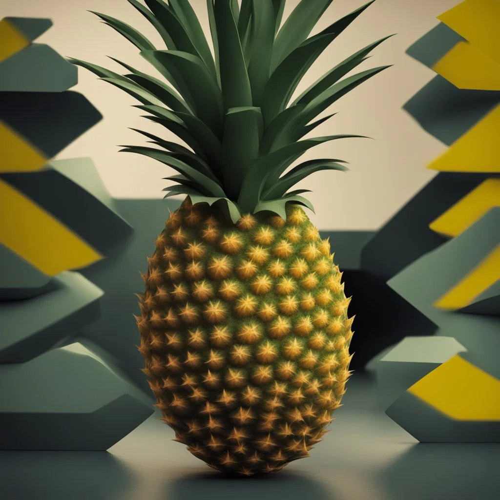 abstract shape of a pineapple "stages"