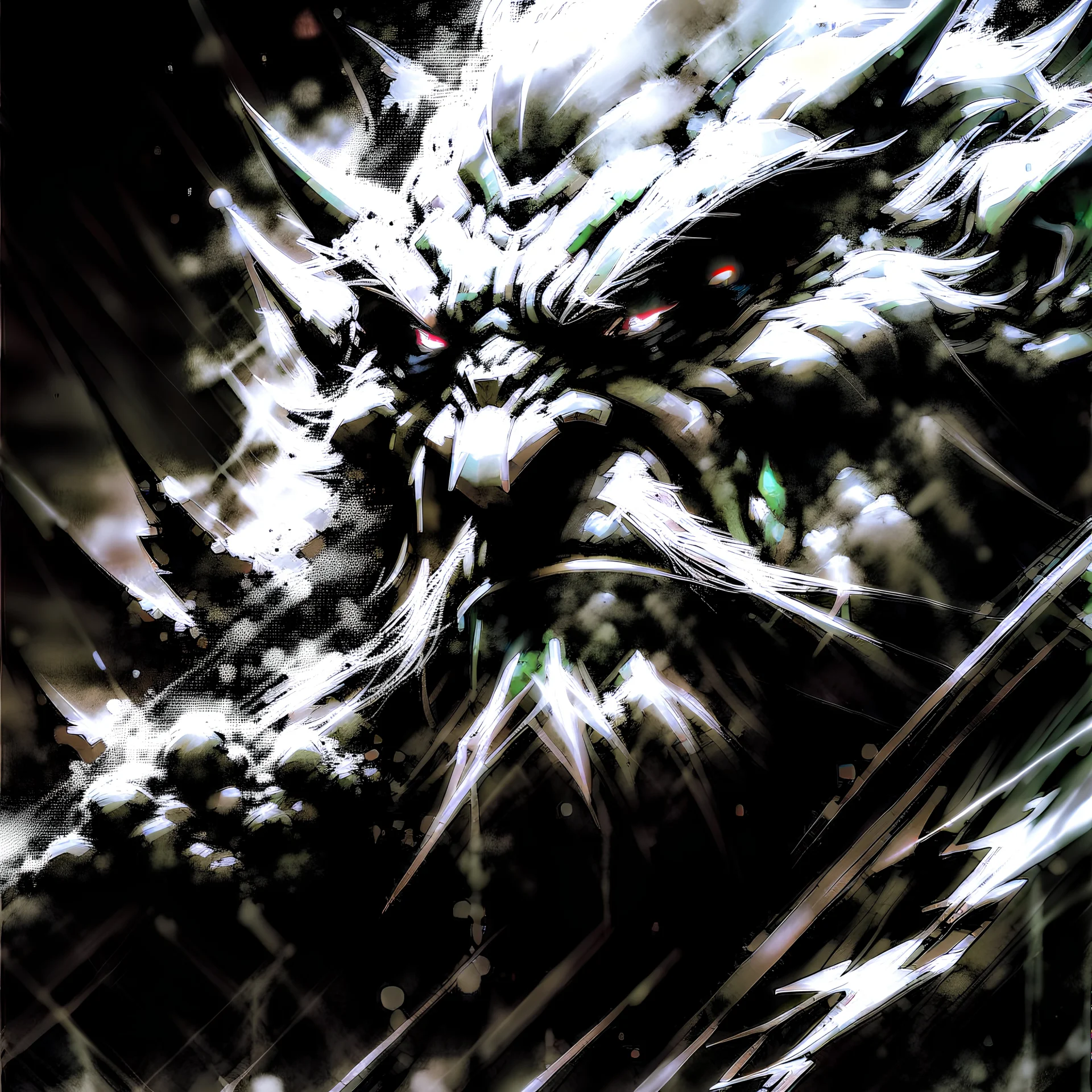 sketch-style painting high quality of a dragon art by Yoji Shinkawa and Valeria Burzo large bats in the background destroyed city budlings babies' in heaven