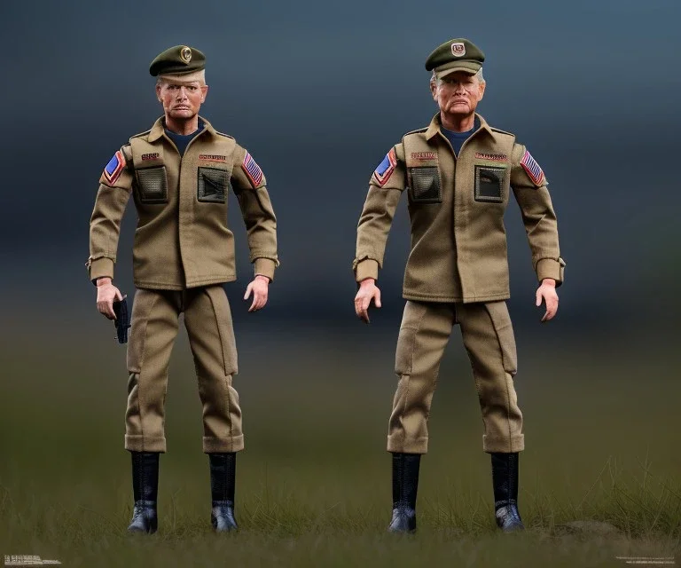 G.I. Joe toy doll army soldier Donald Trump, gun,boots, berets, elbow, legs, hands