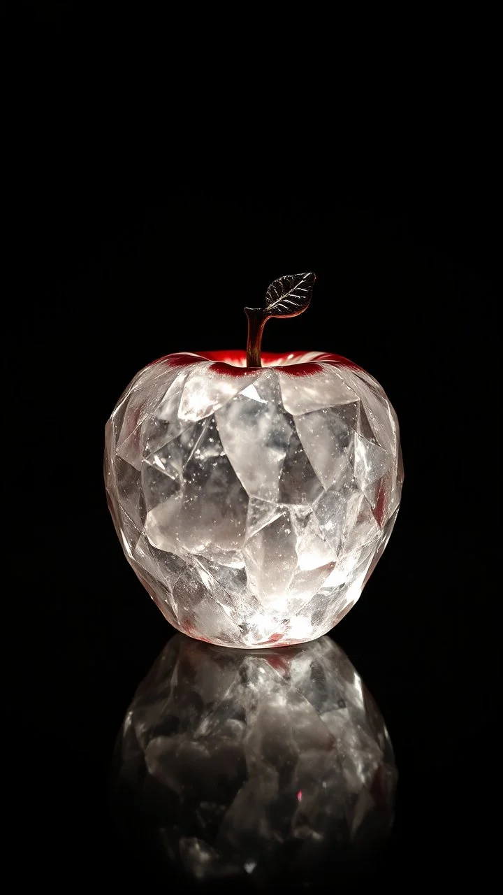 Chrystal Apple in w dark room