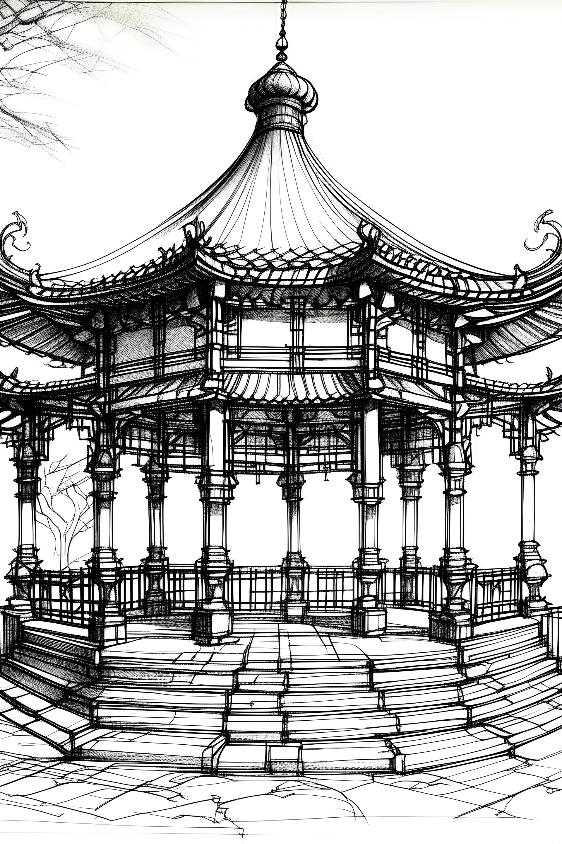 draw a cultural gazebo