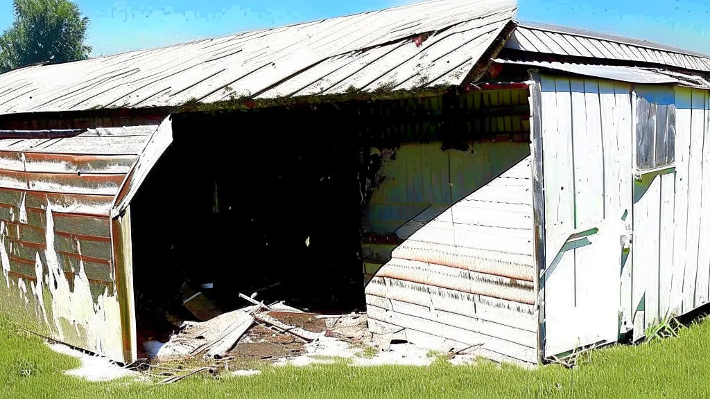 shed melting due to sun