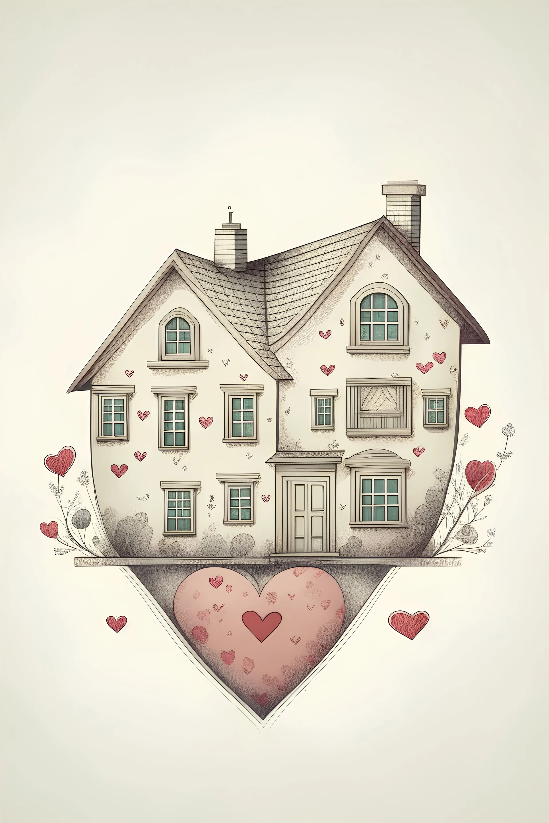 Heart love home