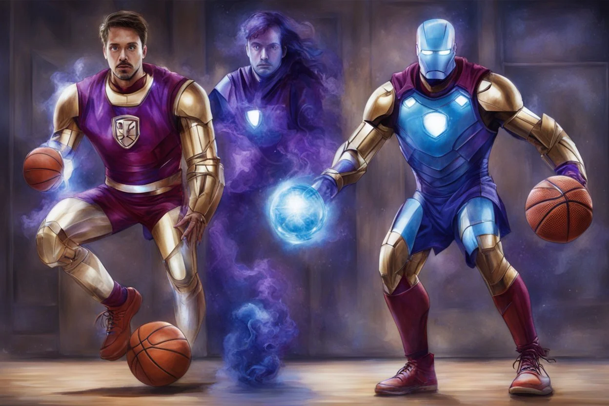 Blue Violet Basketball Iron Man Harry Potter