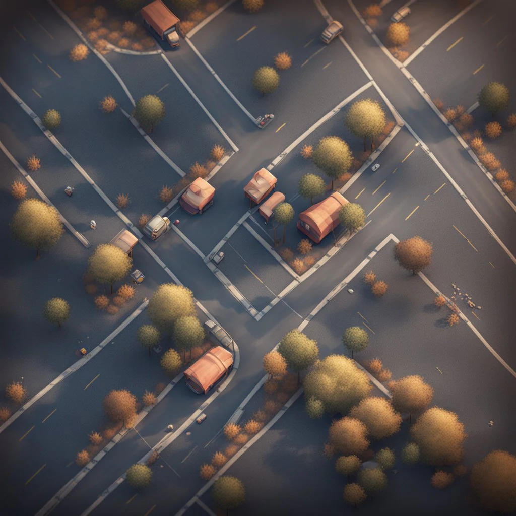 road stylized top down