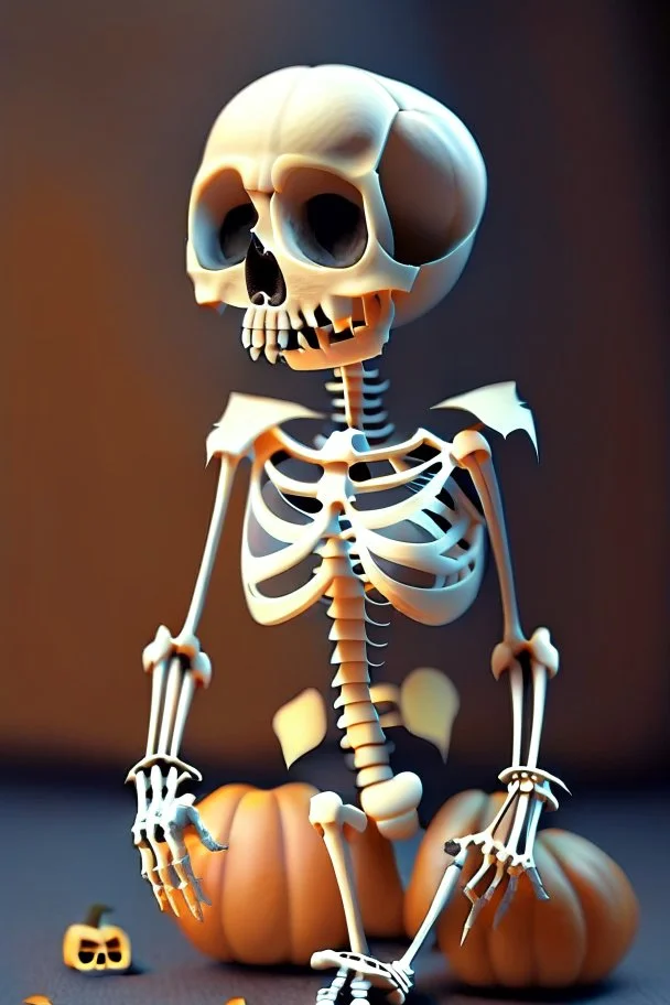 A cute halloween skeleton