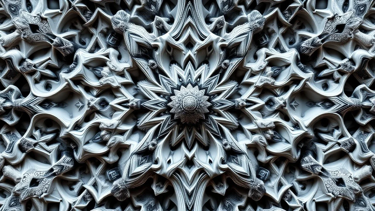 recursive perfect 3d fractal detailed geometry hegzagon base