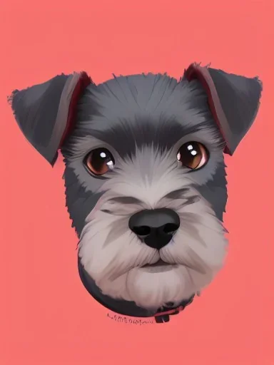 cute miniature schnauzer portrait