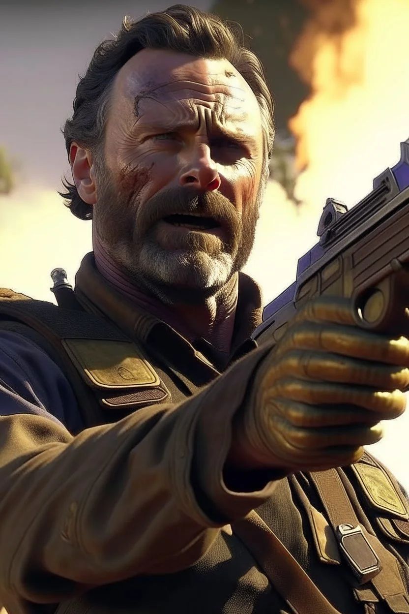 Rick grimes shoots thanos