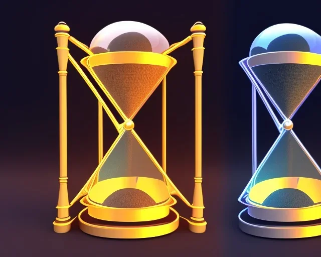 time travel machine that looks like hourglass