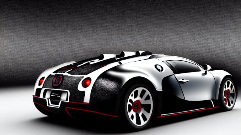 Armored Futuristic Bugatti Veyron Hyper Sport, Photorealistic,4k, Rear View, works for a pc wallpaper