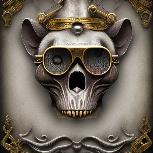 steampunk monkey headskull worrior