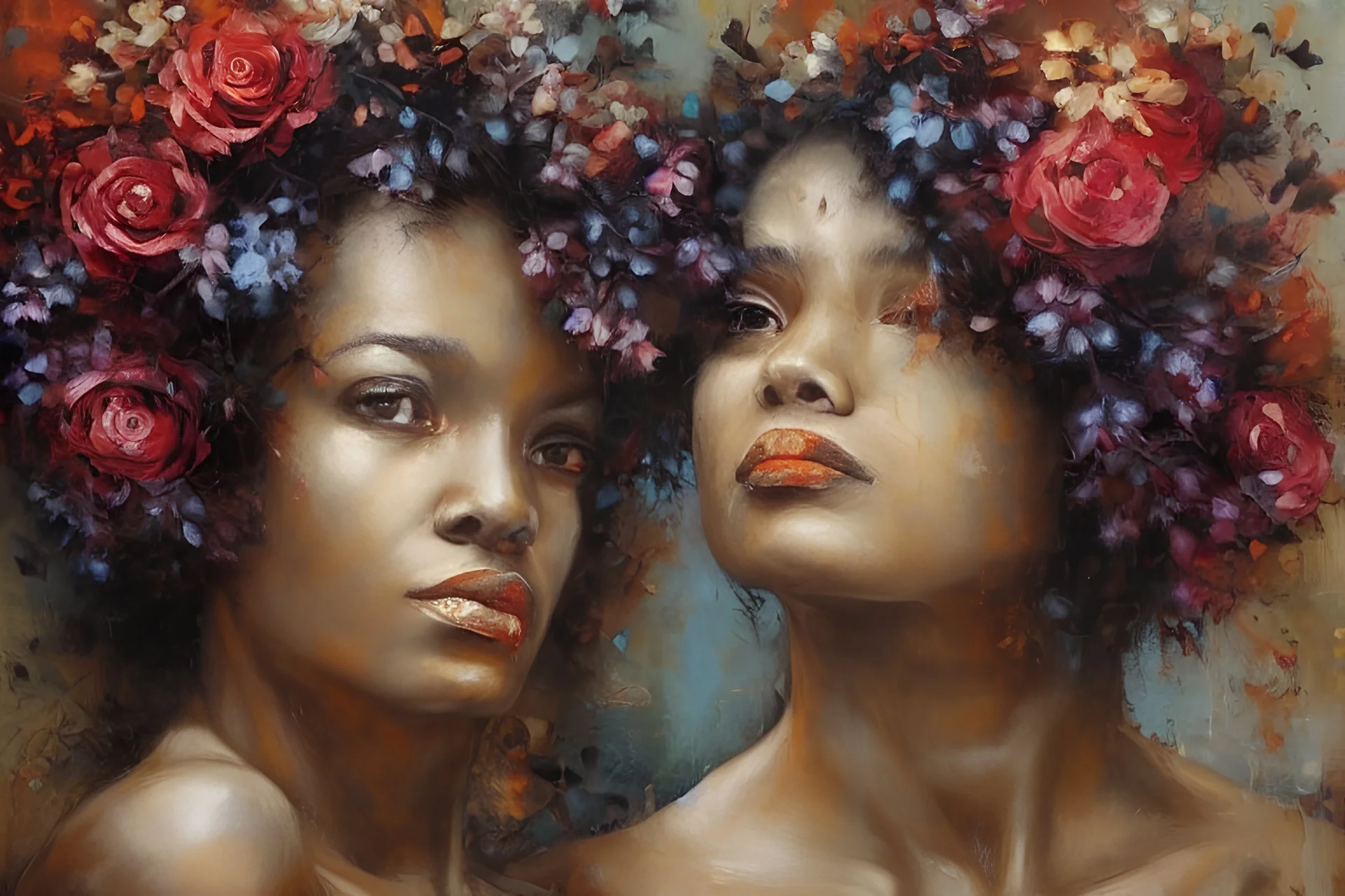 Flowers painted by Tim Okamura