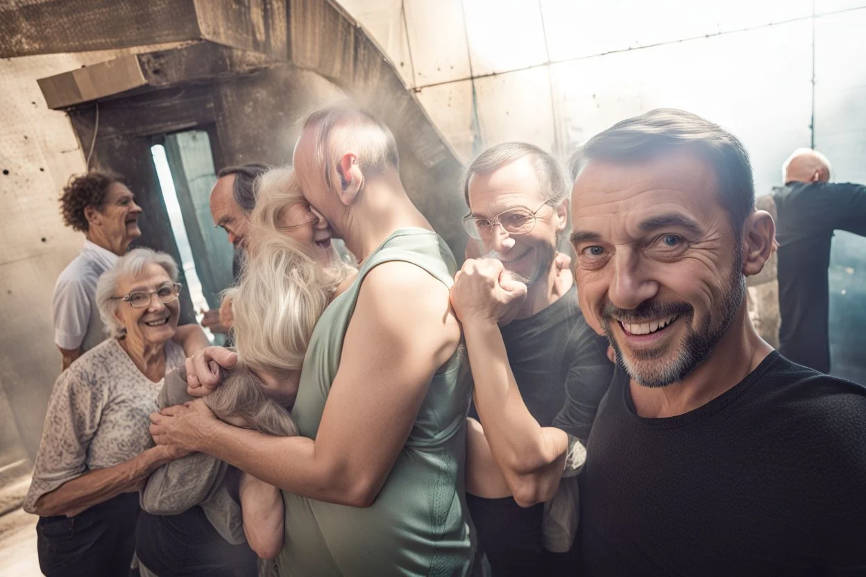 Create a realistic description of a photograph capturing a moment among Portuguese politicians, highlighting their expressions, body language, and any notable contextual details such as the setting or atmospher Shot with Canon EOS R5, 50mm lens, depth of field, shutter speed 1/1000, f/2.8, white balance, 6000k. High resolution, realist