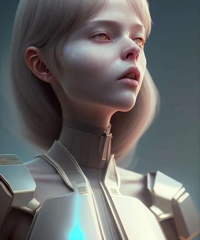 Realistic style at cgsociety by wlop, full body, ilya kuvshinov, krenz cushart, greg rutkowski, trending on artstation.zbrush sculpt colored, octane render in maya, houdini vfx.realistic sci-fi dystopia heroine, short clothed, expressing joy, silky hair, deep eyes.oil painting.cinematic dramatic atmosphere, sharp focus, soft volumetric studio lighting.