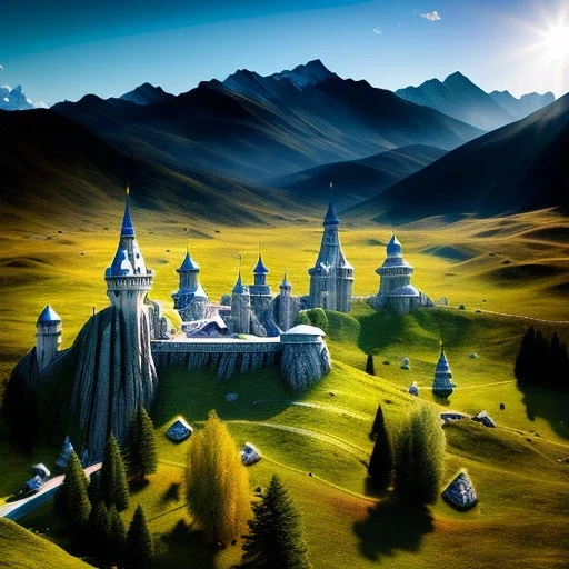 Edoras LOTR,aerial view,extremely detailed digital painting, high resolution,8k, realistic, beautiful, volumetric lighting, mystical colors ,perfectly centered image, perfect composition, rim light, beautiful lighting,masterpiece, stunning scene, raytracing, anatomically correct, in the style Van Gogh and robert e howard and Ken Kelley and Ohrai Noriyoshi and Simon Bisley and tomzj1.