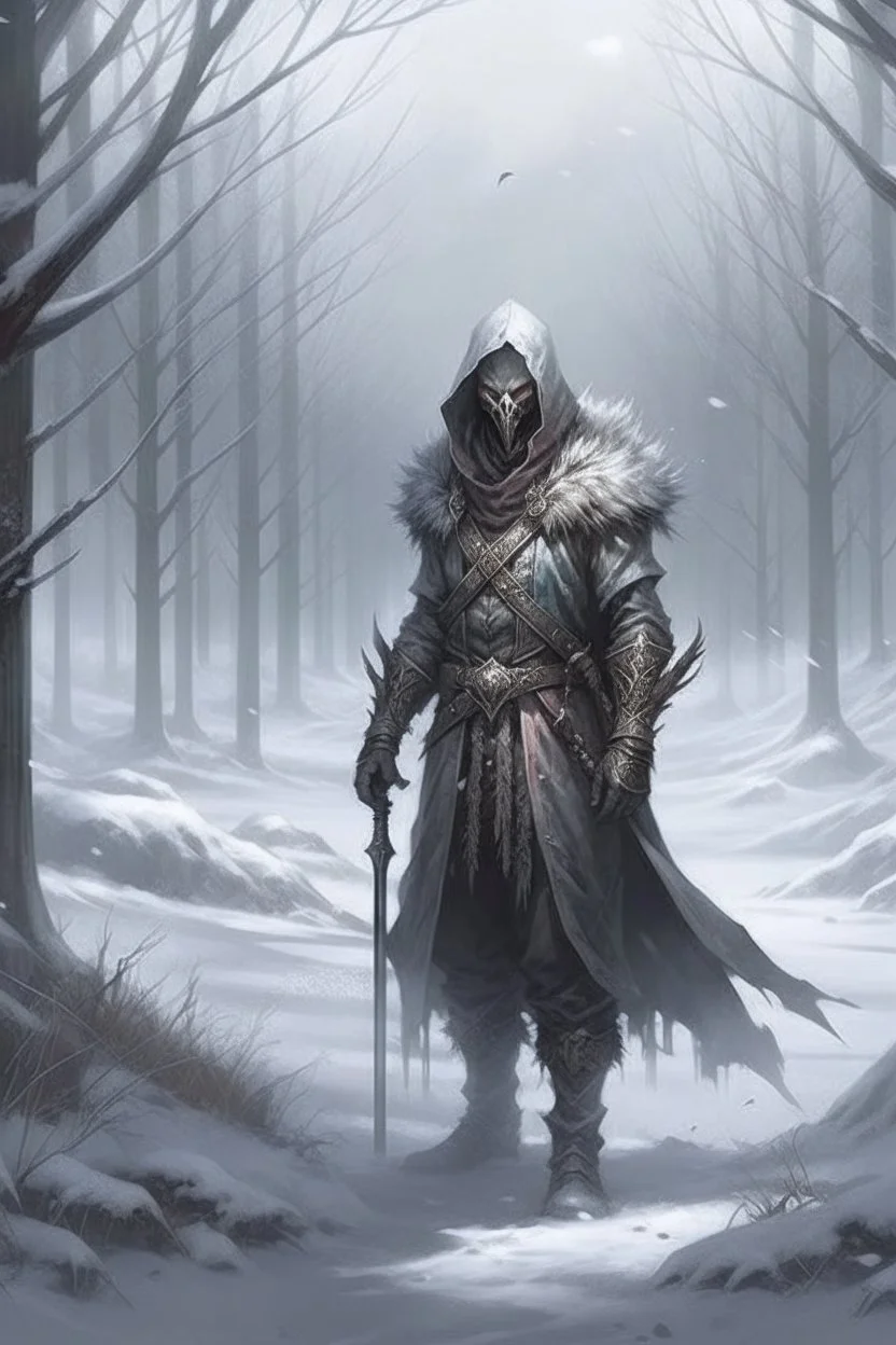 winter landscape, with a (((emaciated:1.5))) (((desiccated:1.5))) male warlock with pallid white skin, dressed in furs and (((leather armour:1.4))) once attractive, he is a (((necromancer:1.2))), a undying, reborn, he is (((skinny:1.7))) and (((slim:1.6))) dressed in a robes and a cloak, his face has an unearthly beauty, his clothes are torn and tattered, flapping in the wind, (((musclular:1.5))), (((undead:1.6))), striding through fire