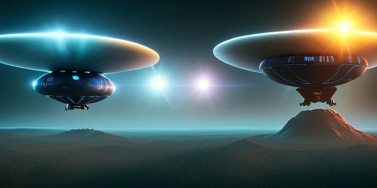 extra-terrestrial, 8K, photo realistic, highly detailed, lught ufo, light colors