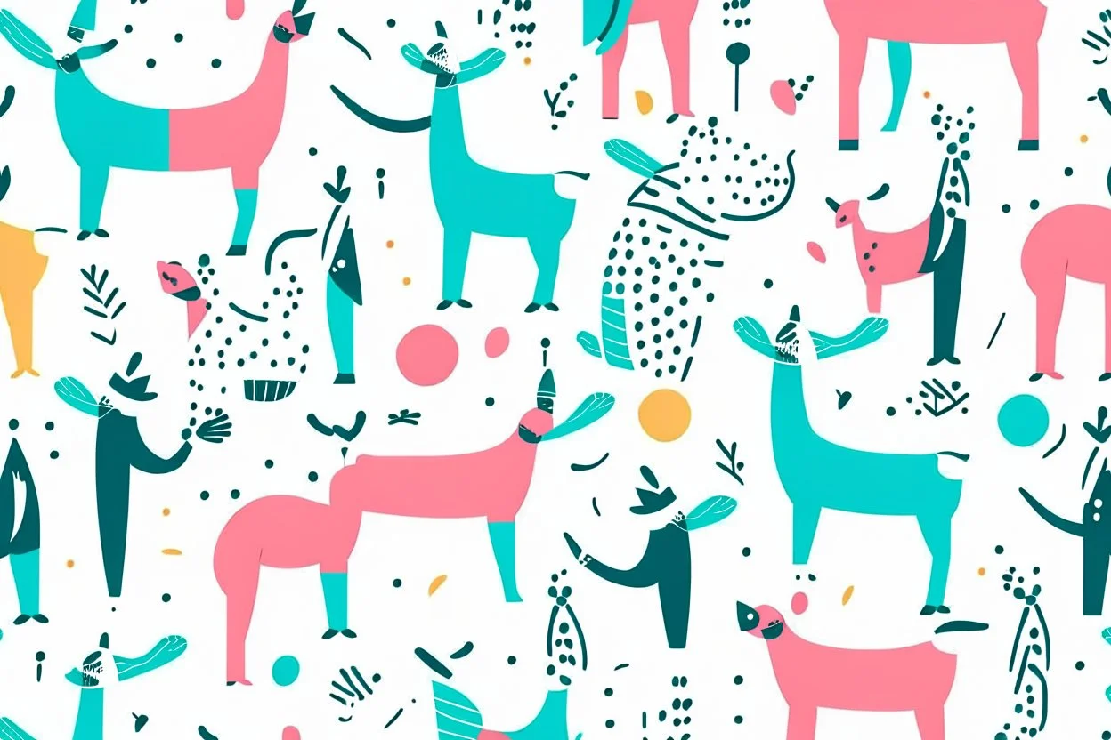 cool fun design party animal theme simple 3 colours