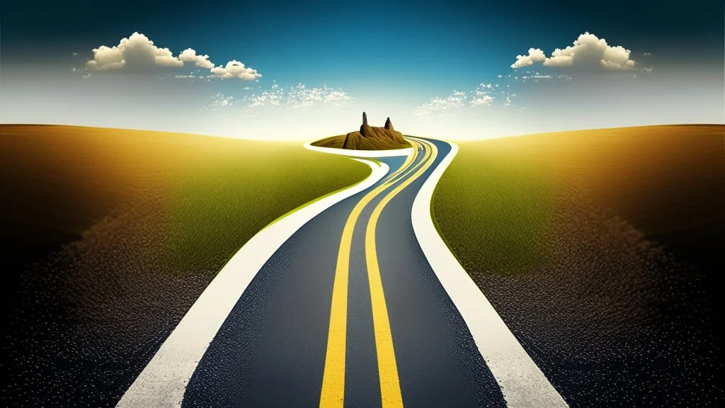 An image representing the journey of self-development and personal growth, depicting a long road stretching forward, symbolizing the sustainable path towards achieving personal goals and enhancing individual capabilities. The image conveys self-improvement and the pursuit of continuous enhancement through the fundamental steps presented in the article.
