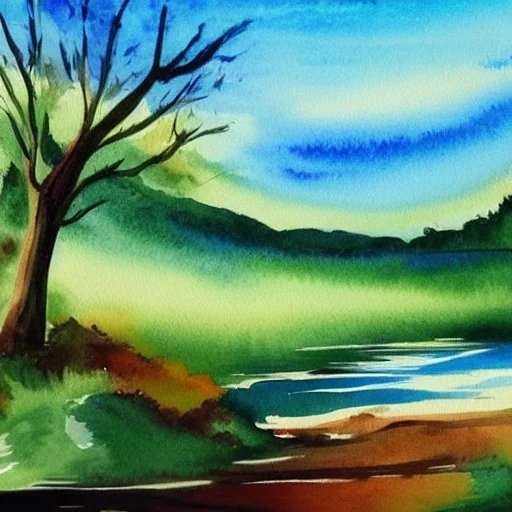 water color landscape paint