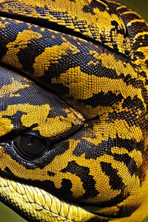 Close up of a Cobra snake ready to strike, head in a flat striking position. Abstract, Stunning and frightening pattern on forehead with staring eyes. Style of steampunk, chaos80, realistic and high quality