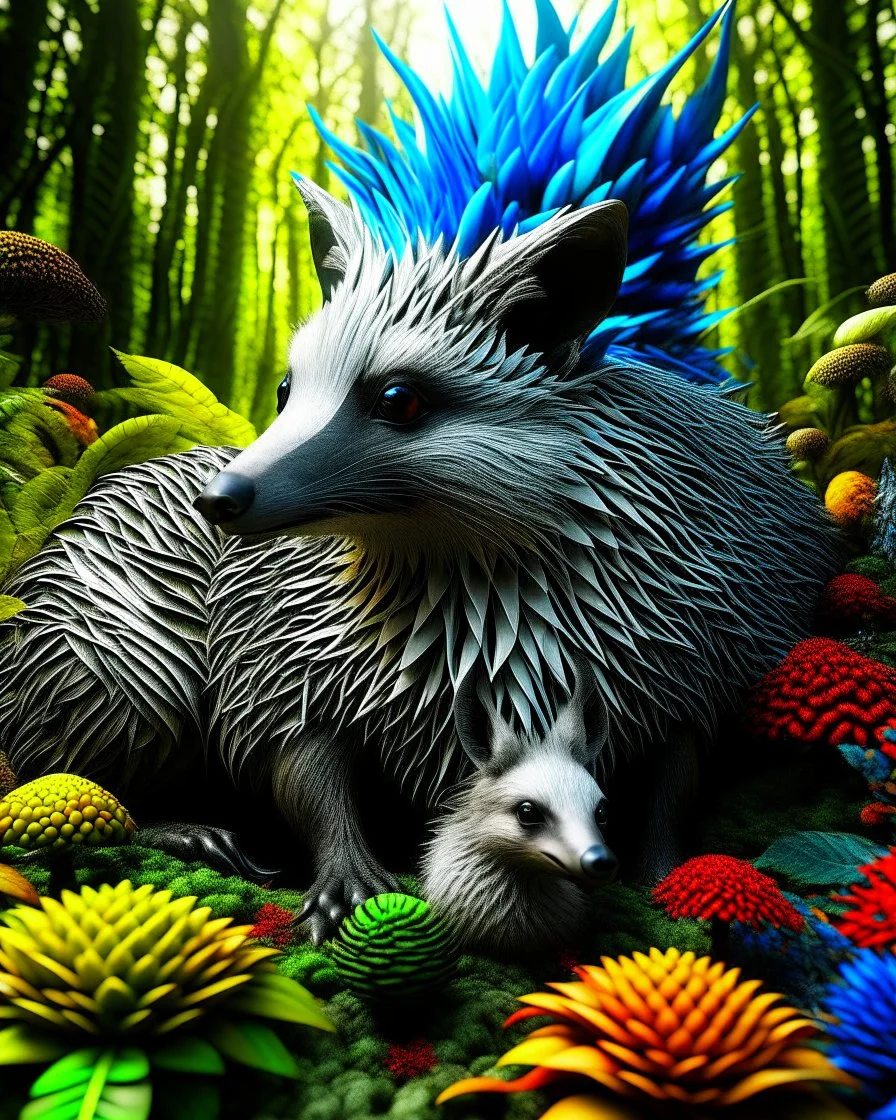 forest animals, colorful page, cooler background, perfect composition, beautiful detailed intricate insanely detailed octane render trending on artstation, photorealistic, soft natural volumetric cinematic perfect light, chiaroscuro, masterpiece, oil on canvas, raphael, caravaggio, greg rutkowski, beeple, beksinski, giger, black and white still, digital Art, perfect coloer, read,green, blew,white, ((((colorful)))))