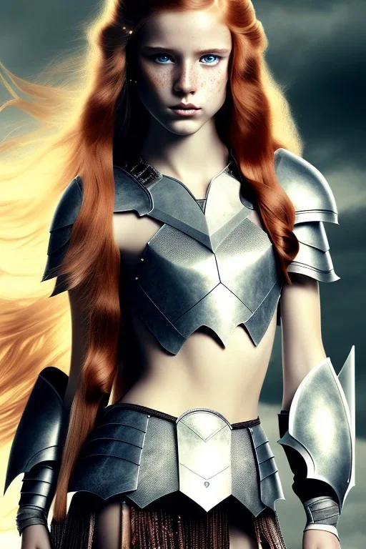 (strikingly beautiful 16 year old charming teen girl:1.2) with (long ginger hair:1.1) and (freckles:1.2) wearing (skimpy leather fantasy armour with halter top and thong:1.3) and (medium cleavage:1.2), tracing, ambient light, highres, (hyperrealistic:1.2), (perfect face:1.1) intricate (high detail:1.1) body, beautiful detailed eyes, plump lips, fantasy theme, Model hash: ddc3021b