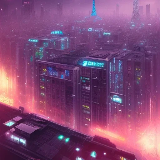 city Paris cyberpunk