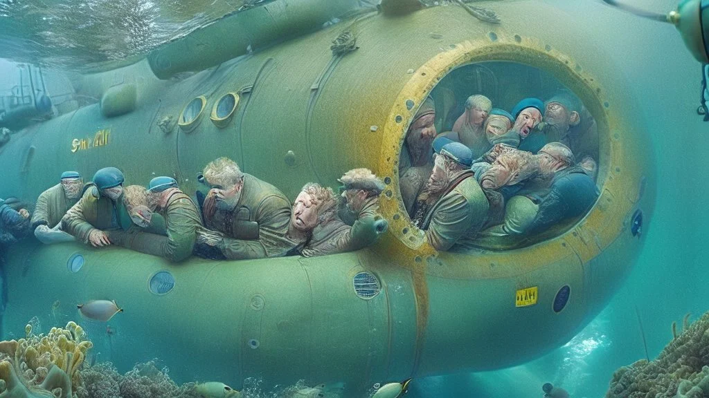 people suffocating in damaged submarine