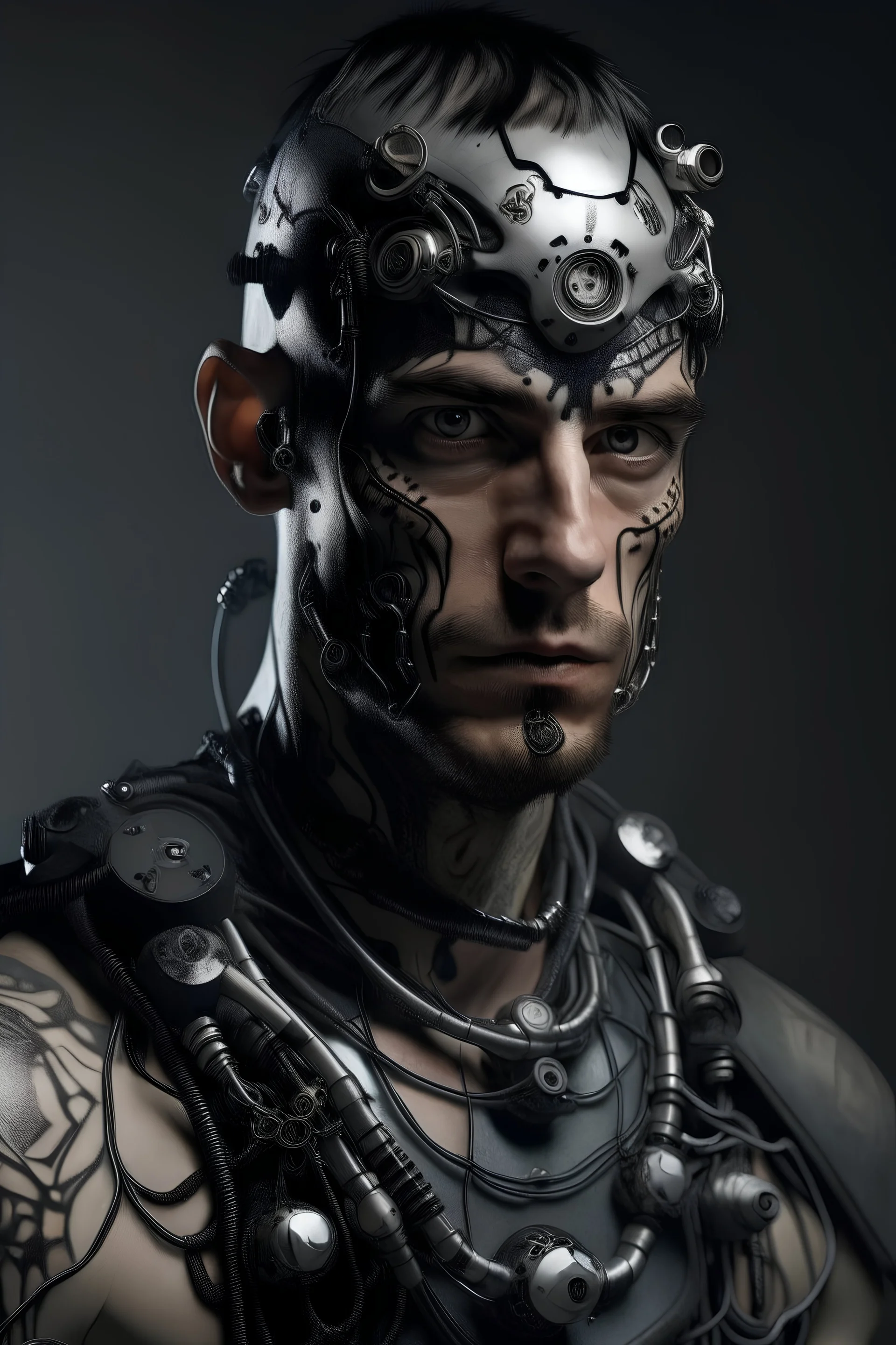 Male Cyborg with a pirate style