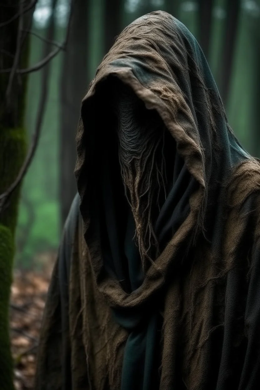 terrifying hooded creatures hiding in the woods