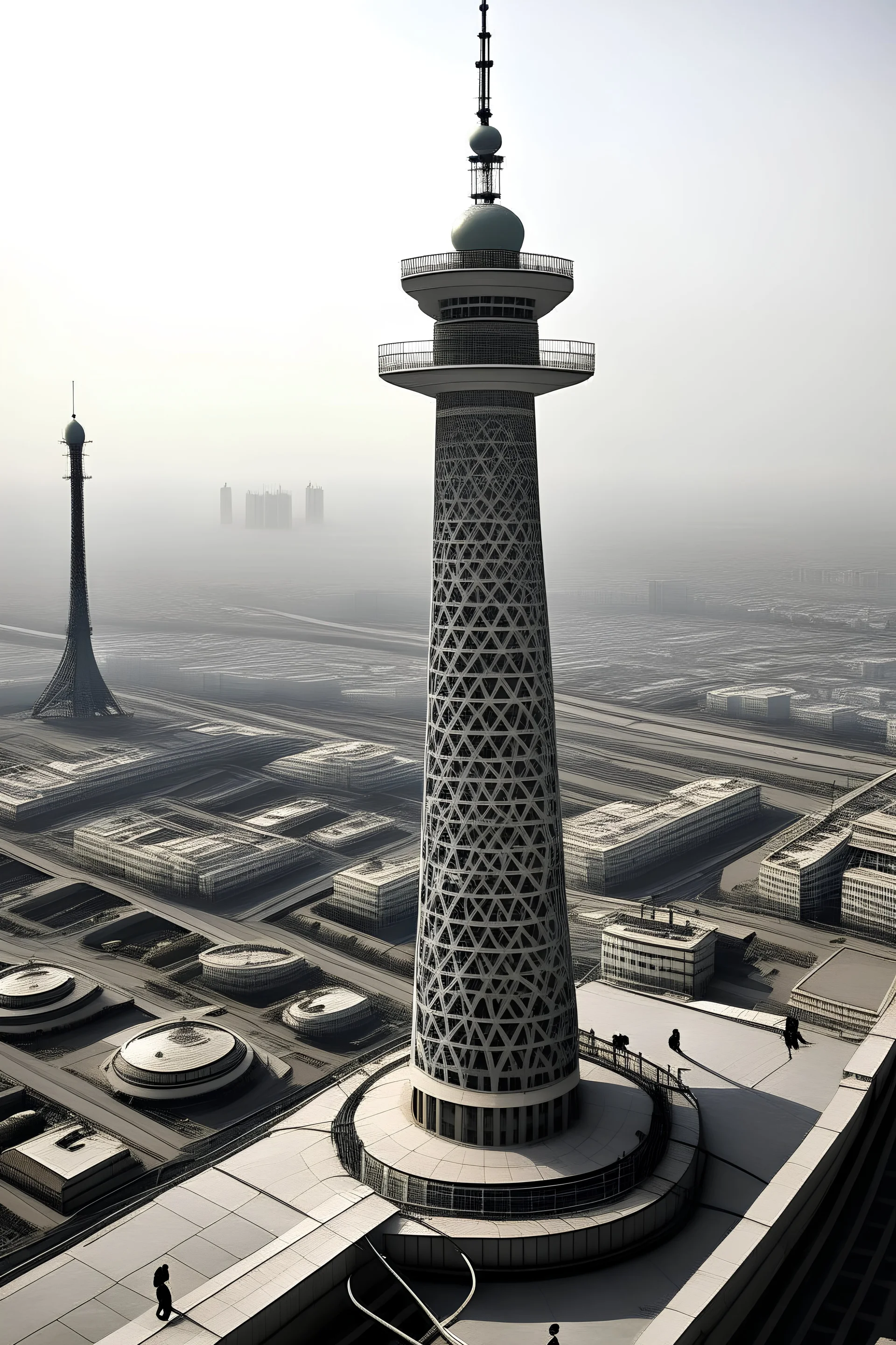 A Walkie-talkie on top of Milad tower in Tehran
