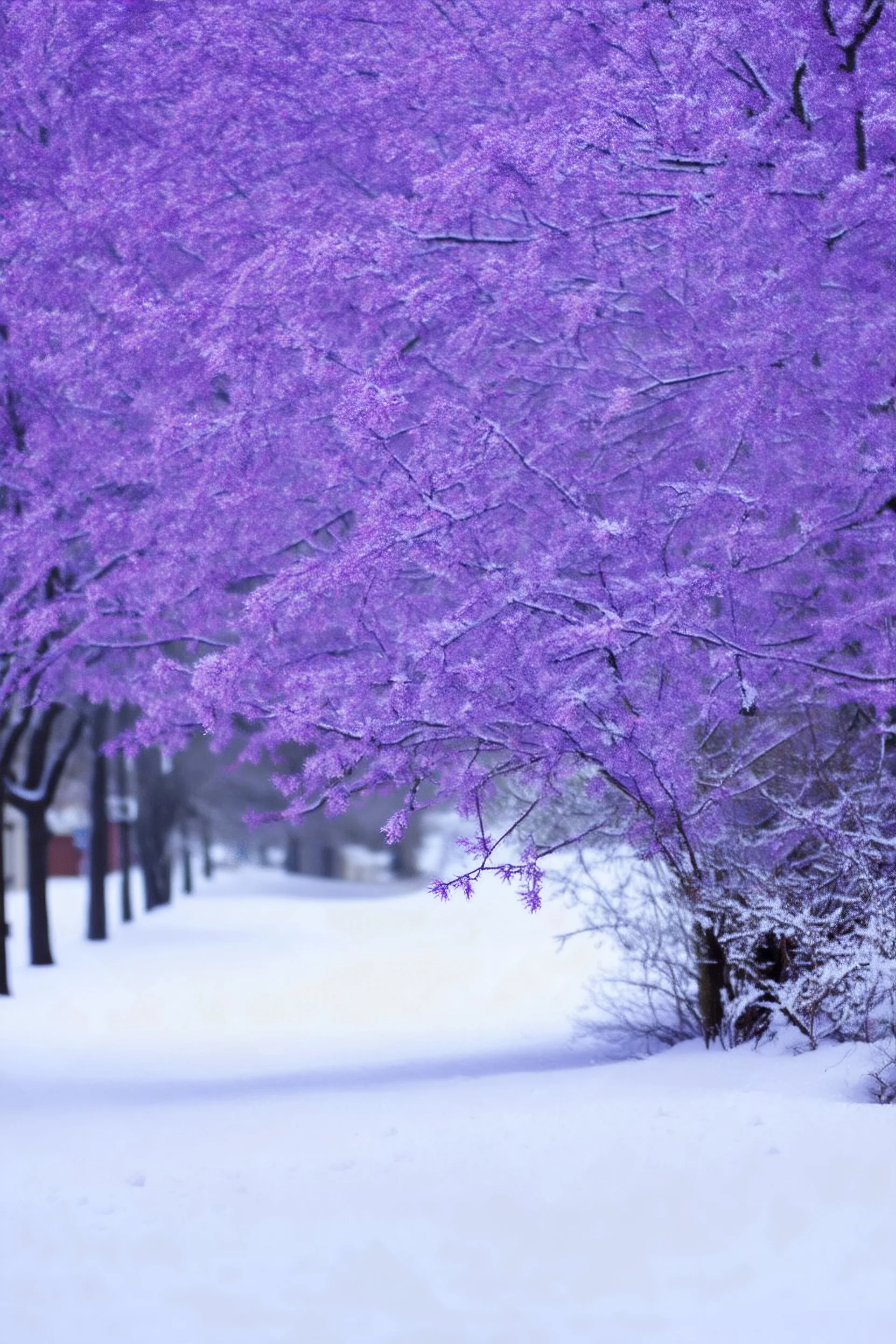 Purpke snow