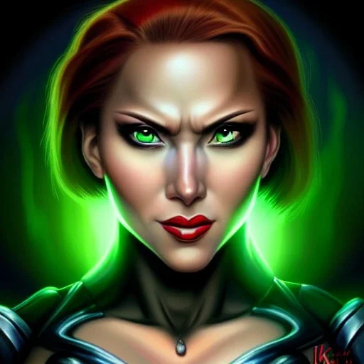 ultra detailed fullbody portrait of busty beautiful Black Widow, extremely detailed digital painting, intrincate, extremely detailed smiling face,crystal clear Big Green eyes, in the style of Ohrai Noriyoshi and robert e howard and pablo oliveira and Ken Kelley and Keith Parkinson,mystical colors,perfectly centered image, perfect composition, rim light, beautiful lighting,8k, stunning scene, raytracing