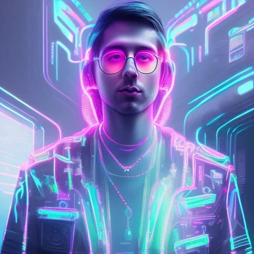 Men neon future cyberpunk porter robinson