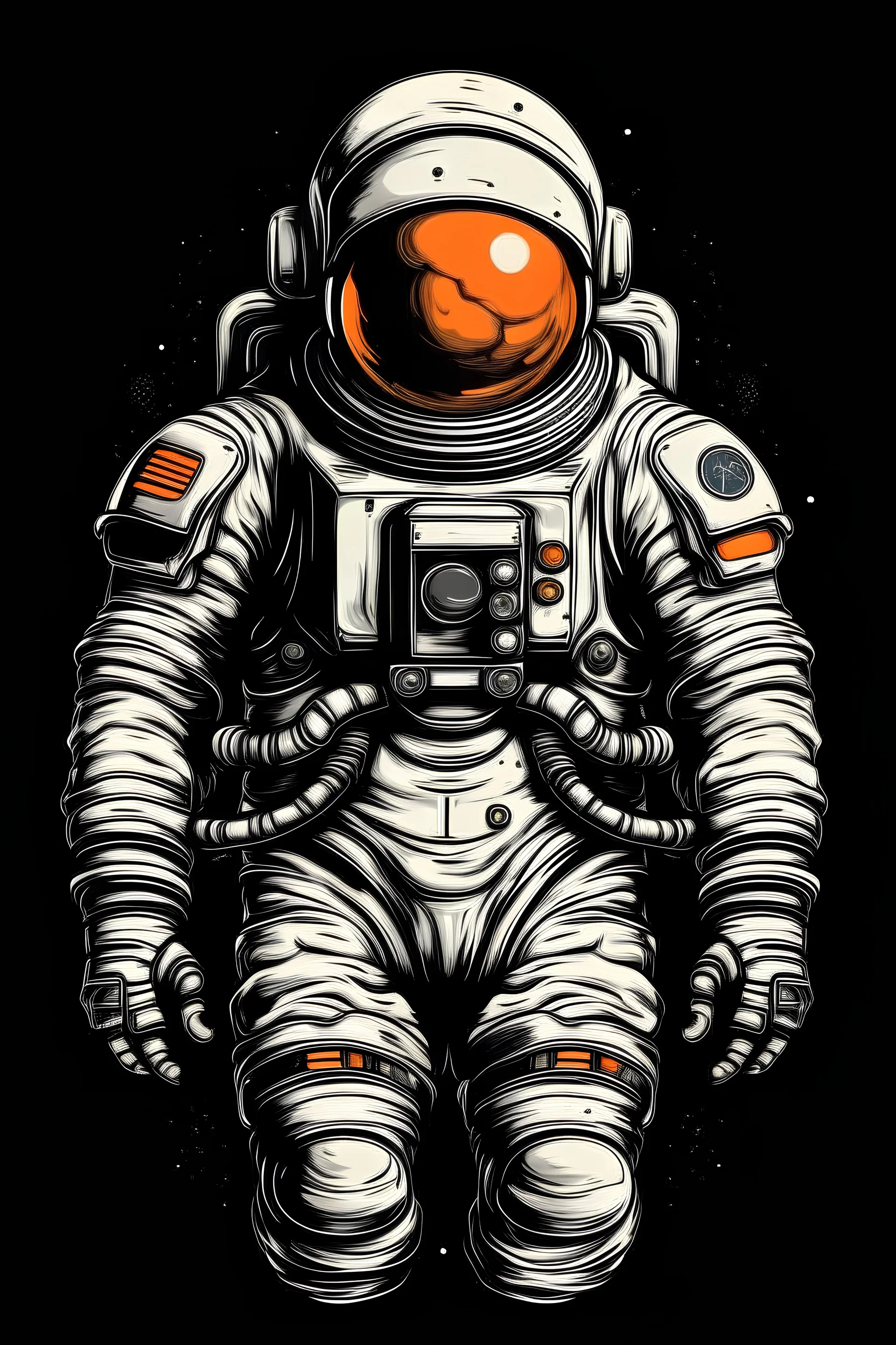 Astronaut with a large chest