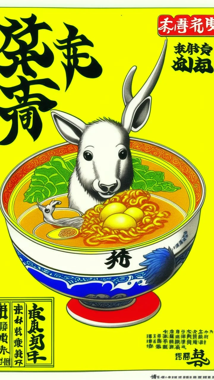 Japanese Kangaroo Soup Australian 80's Manga Style, Advertisement.