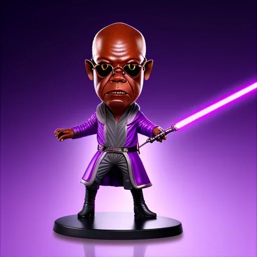 mace windu Samuel jackson purpleGlow jedi bobblehead with boots