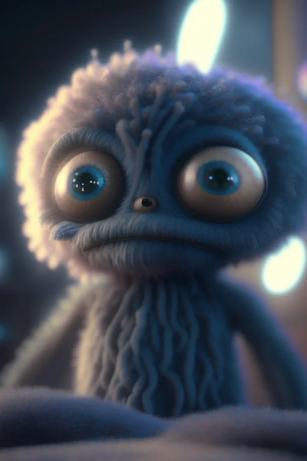 Fuzzy alien,8k,unreal engine, very detailed, realistic, cinema 4D