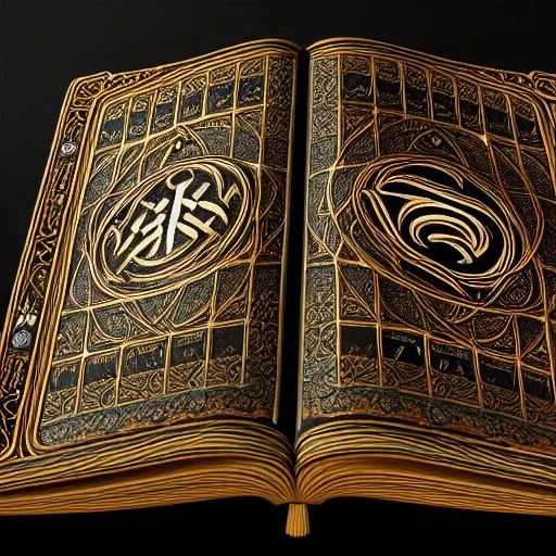 an ancient ornate intricate old tome spell book with the sigil symbol of an eye emblazoned on the cover, cinematic, realistic, intricate detail, finely detailed, small details, extra detail, photorealistic, high resolution, 3D, PBR, path tracing, volumetric lighting, octane render, arnold render, 8k