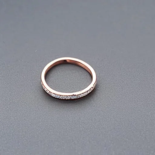 delicate thin ring with tiny diamond, rose gold, thin ring