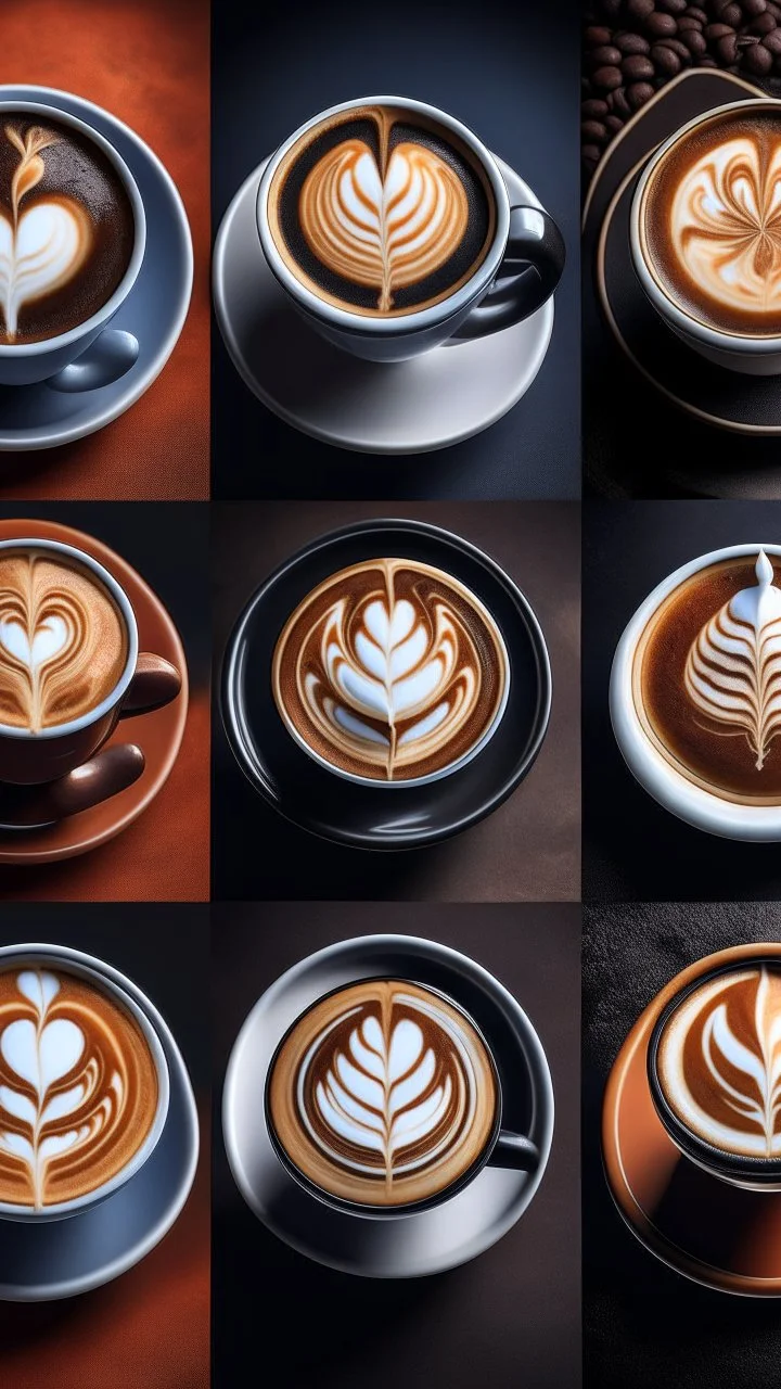 Pictures of coffee in different styles