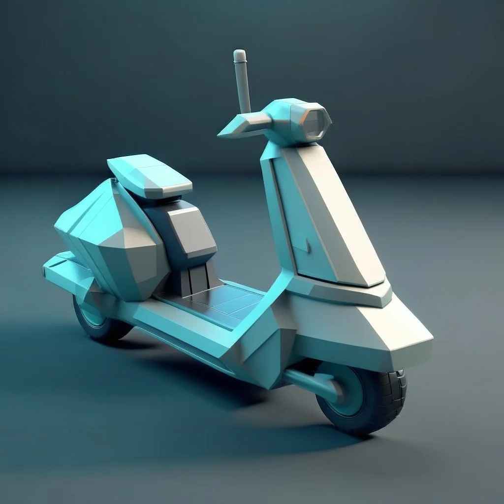 lowpoly spaceship scooter